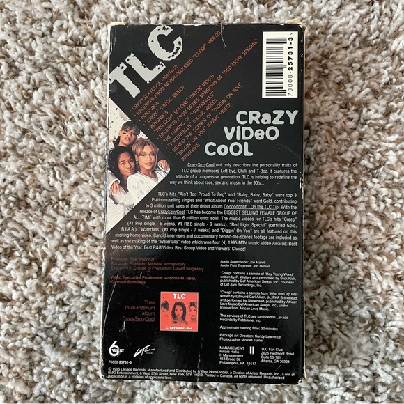 1995 VINTAGE TLC VHS CrazyVideoCool Video Tape - Picture 5 of 5